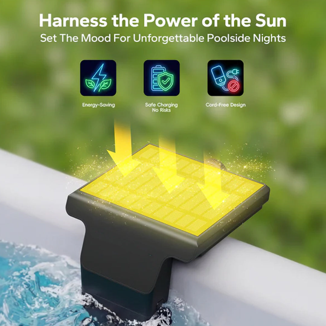 Clear Christmas Lights LED pool lighting with automatic night activation
