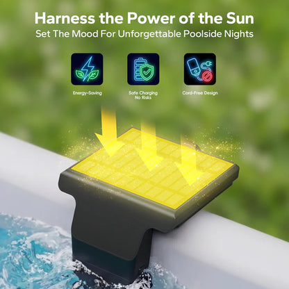 Clear Christmas Lights LED pool lighting with automatic night activation