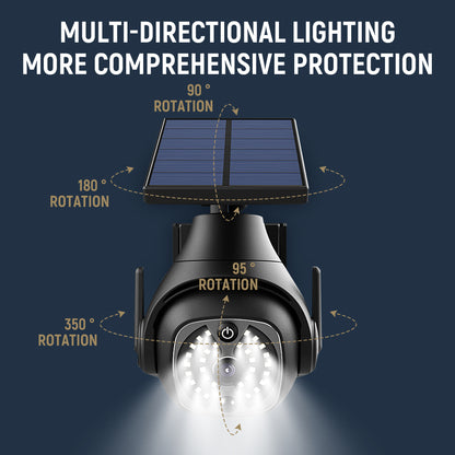 Modern solar street lamp for outdoor walls featuring energy efficient motion activated lighting